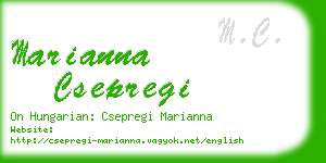 marianna csepregi business card